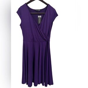 Oxiuly Fashion Purple Dress Size Large